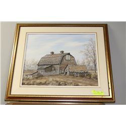 ORIGINAL OIL PAINTING (BARN SCENE) SIGND H. DOHRN