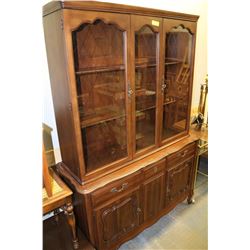 WOOD 2 PC BUFFET AND HUTCH