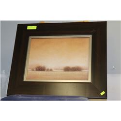 DARK BROWN WOOD FRAMED SCENIC