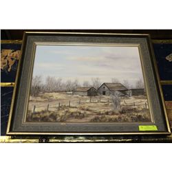 ORIGINAL OIL PAINTING (ABANDOND FARM SCENE) SIGNED