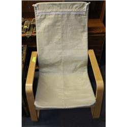 WOODEN FRAMED ACCENT CHAIR