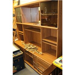OAK TONE ENTERTAINMENT CABINET