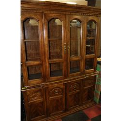 VINTAGE WOODEN BUFFET AND HUTCH