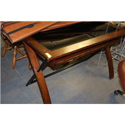 USED WOODEN & GLASS WRITING DESK