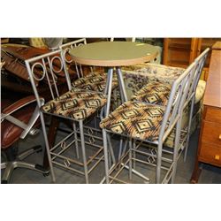 TABLE & 4 BAR CHAIRS
