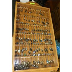 COLLECTIBLE SPOON DISPLAY WALL CABINET - THIS