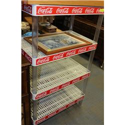 4-TIERED COCA-COLA SHELVING UNIT
