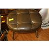 Image 1 : VINTAGE BROWN LEATHER ADJUSTABLE STOOL