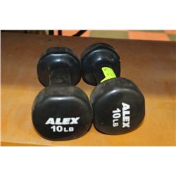 SET OF 10LB DUMBELLS