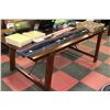 Image 1 : RUSTIC STYLE SOLID WOOD KITCHEN TABLE