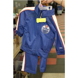 CHILDRENS SIZE 12M OILERS JACKET AND PANTS