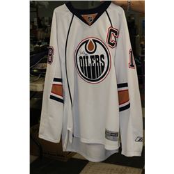 #18 MOREAU OILERS JERSEY - SIZE XL SIGNED BY ETHAN