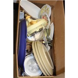 BOX OF KITCHENWARE