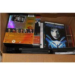 BOX OF ASSORTED MOVIES & DVDs