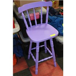 TALL PURPLE BAR STOOL/ CHAIR