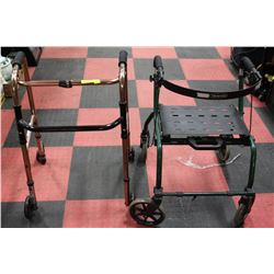 2 COLLAPSIBLE/ ADJUSTABLE WALKERS