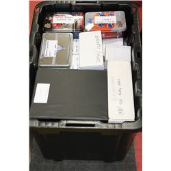 LARGE BLACK TOTE OF ASSORTED HOCKEY CARDS