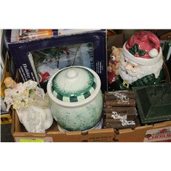 FLAT WITH ASSORTED CHRISTMAS DECOR