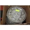 Image 1 : ESTATE BOX OF CRYSTAL AND GLASS TRAYS/ BOWLS ETC