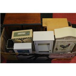 FLAT OF 8 JEWELLERY & STORAGE BOXES