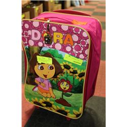DORA TRAVEL BAG WITH NIGHT LIGHT,SNOWGLOBES,AND
