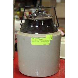 VINTAGE PICKLE CROCK WITH LID