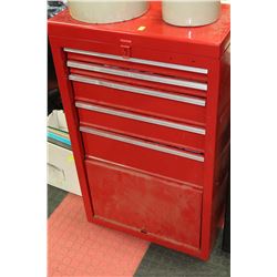RED TOOL BOX WITH CONTENTS