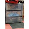 Image 1 : LARGE BLACK PLASTIC DRAWERS W/ CONTENTS