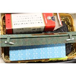 VINTAGE CHINESE CALIGRAPHY SET COMPLETE WITH INK