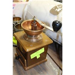 VINTAGE WOODEN COFFEE GRINDER