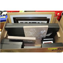 BOX W/ 11 WALL PLAQUES & 2 WOOD