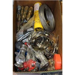 BOX W/ BRASS AIR FITTINGS, NEW GLAD