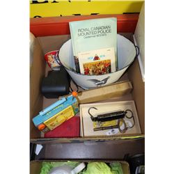 BOX W/ VINTAGE ITEMS
