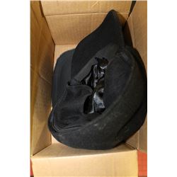 PAIR OF HATS - 1 CAMO & 1 BLACK FELT