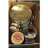 Image 1 : BOX OF VINTAGE COLLECTIBLE TIN CANS
