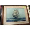 Image 1 : SIGNED SAIL SHIP PRINT BY FRANK VINING SMITH -