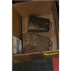 TWO ANTIQUE COWBELLS