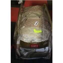 QUEEN SIZE GOLD & CREAM DUVET SET