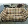 Image 1 : VINTAGE PLAID LOVESEAT SOFA