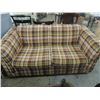 Image 2 : VINTAGE PLAID LOVESEAT SOFA
