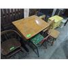 Image 2 : VINTAGE ANTIQUE CHILDRENS SCHOOL DESK & CHAIR