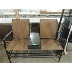 DOUBLE PATIO GLIDER & TABLE SET