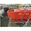Image 1 : RED PLASTIC SHOPPING CART