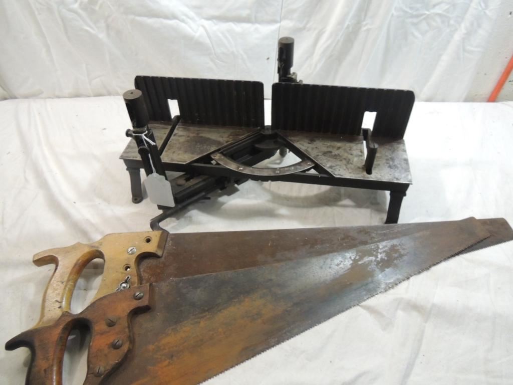 HEAVY DUTY MITER BOX & 2 HAND SAWS