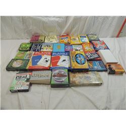 BOX LOT MISC CARD GAMES, TRIVIA GAMES, EDUCATIONAL