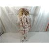 Image 1 : PINK & WHITE DRESS PORCELAIN DOLL
