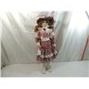 Image 1 : RED & WHITE DRESS PROCELAIN DOLL