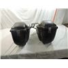Image 1 : PAIR HARD CASE MOTORCYCLE SIDE BOXES W/ BREAKLIGHT