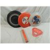 Image 1 : LOT 5 MISC BIKE ACCESSORIES & FRISBEES