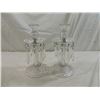 Image 2 : LOT 2 DECORATIVE CRYSTAL LIKE CANDLE HOLDERS